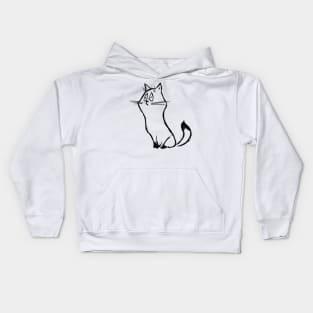 Sad Kitty Original Sketch Art Kids Hoodie